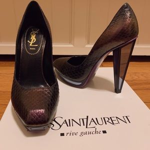 YVES SAINT LAURENT elaphe changeant heels